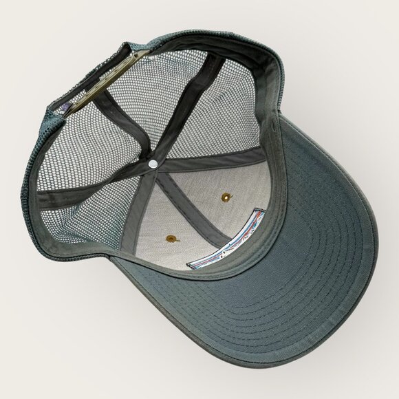 Patagonia Trucker Hat Brown Green Mesh Snapback Adjustable Cap - Picture 7 of 8